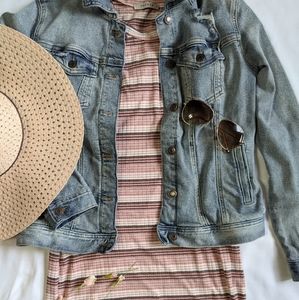 ❌SOLD❌ Papaya Striped Tank Dress